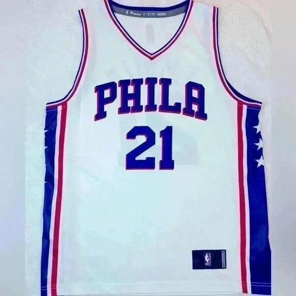 NBA Men’s Fanatics Basketball Jersey Joel  Embiid 21 Size Medium - Picture 1 of 4